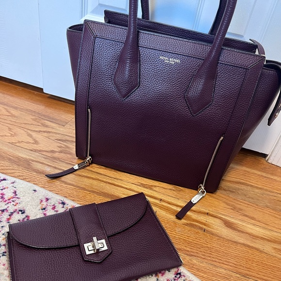 100% authentic Henri Bendel maroon tote bag - Picture 5 of 8